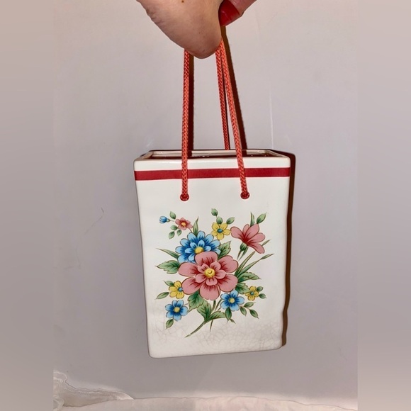 3/55$ Vintage Japan 1986 ceramic‎ rectangular Flower Vase - Picture 2 of 14